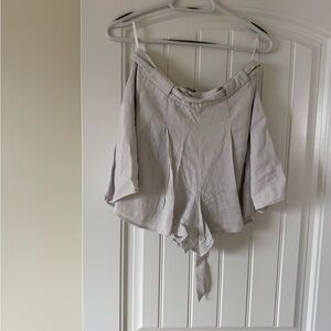 Aritzia High-Waist Light Grey Shorts